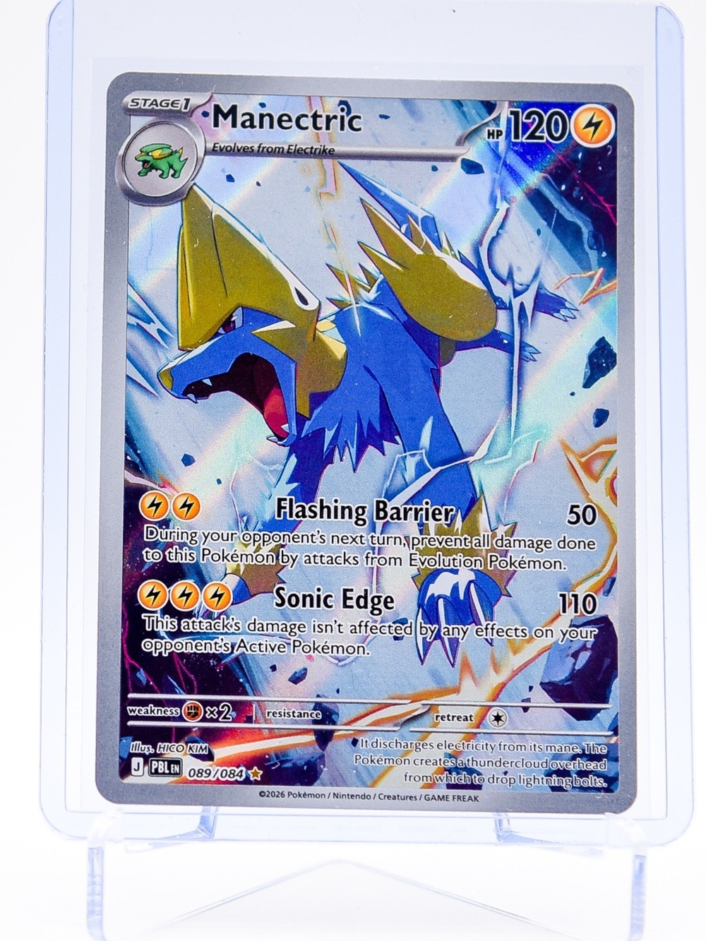 Pokemon Card Manectric 089/084 Illustration Rare Holo Pitch Black NM
